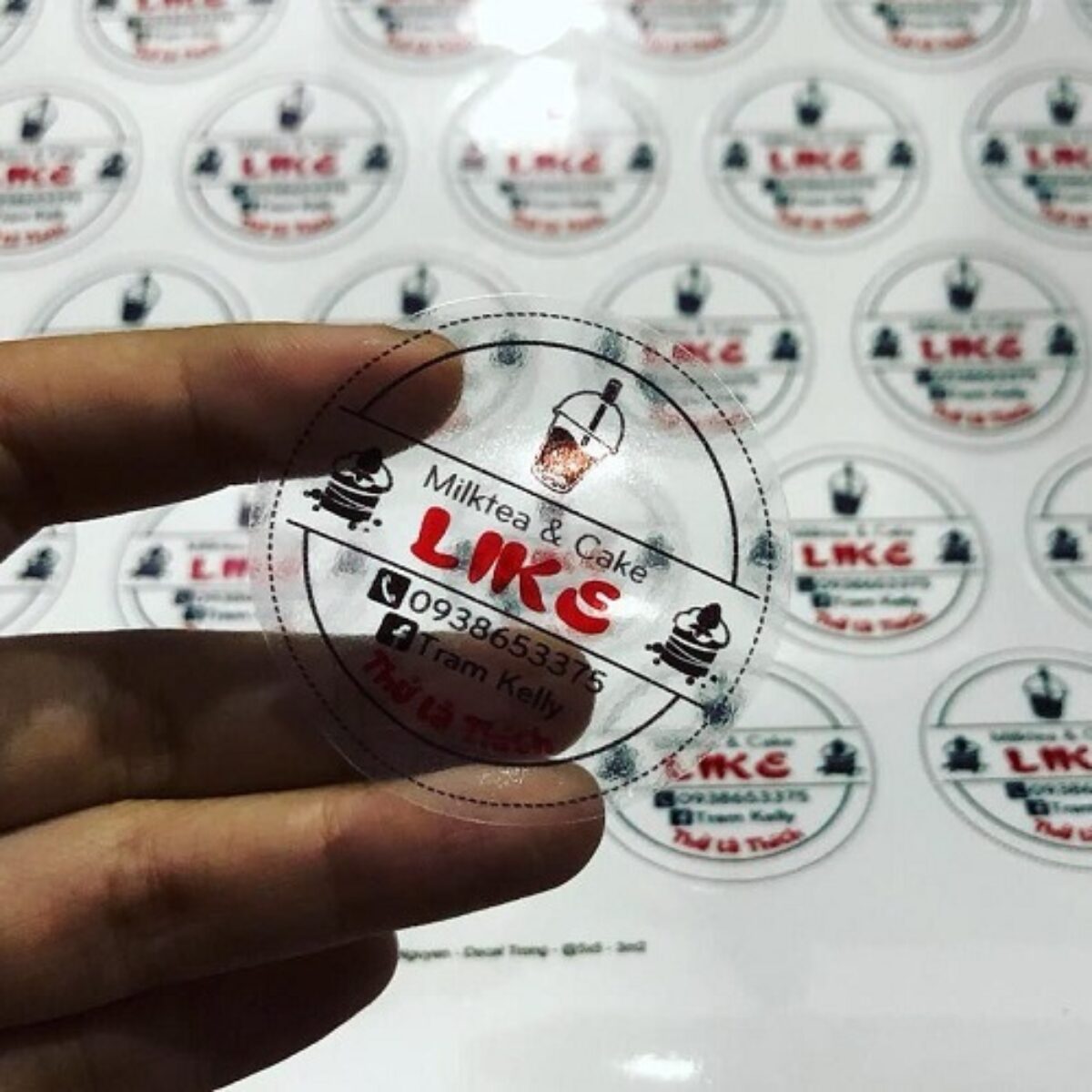 Tem Nhãn Decal Trong & Chống Nước 5 In Tem Nhãn Decal Trong & Chống Nước